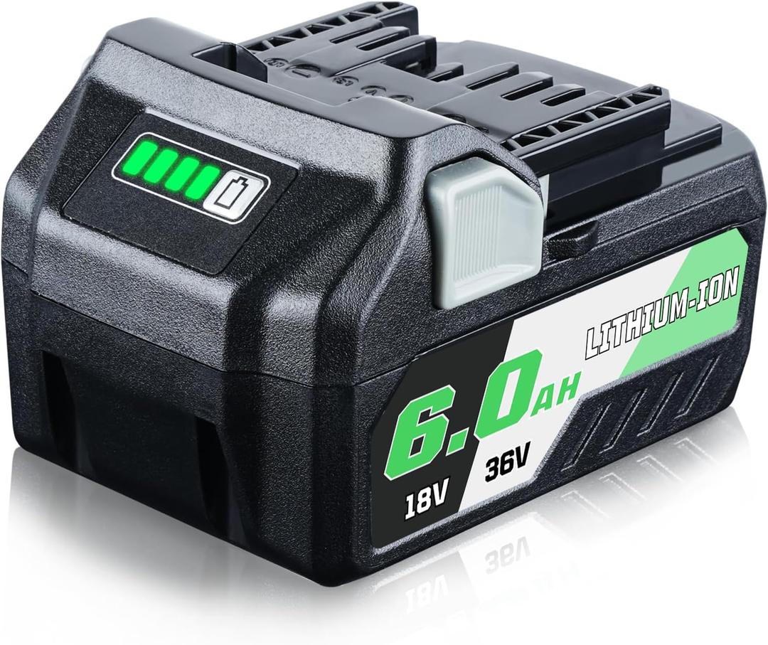BSL36B18 18V/36V 6.0Ah Lithium-Ion Replacement for Hitachi 36V Battery Compatible with Hitachi Battery BSL36B18 BSL36A18 371751M 372121M Cordless Power Tool