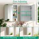 HABIUBIU Medicine Cabinet Mirror,Bathroom Mirror with Storage 14 x 24 in