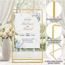 Wedding Sign Holder,Adjustable Welcome to Our Wedding Sign Stand with 2 Leather Sign Hanging Straps,Wedding Seating Chart Stand for Party,Baby Shower,Graduation Ceremony(Posters Excluded)