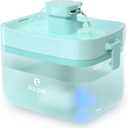 ELS PET Automatic Cat Fountain, USB 20dB Ultra-Quiet, Translucent Mini Water Tank, 50.7oz Cat Water Bowl for Small to Medium Size Cat Dog Green