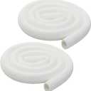 2 Pack Pipe Insulation Tubing, BESUNTEK 6ft Heat Preservation Insulated Foam Tubing Handle Grip Support, for Water Pipes, air Conditioning Pipes (0.98"  0.39", White, 2 Pack)