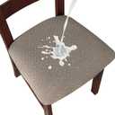Genina Waterproof Seat Covers for Dining Room - Dining Chair, Kitchen Chair Covers slipcovers (Taupe, 4 Pcs)