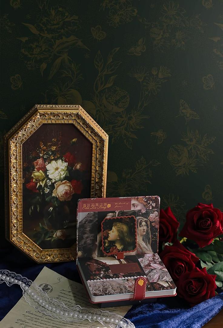 Dimoon 78.7"17.3Floral Peel and Stick Wallpaper Dark Green Golden Contact Paper Leaf Waterproof Butterfly Wall Paper Thicken Removable Vintage Self Adhesive Cabinets Shelf Liner Decal Vinyl Roll