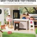 Tiny Land Doll House, Modern Family Dollhouse with Realistic Design, Wooden Dollhouse with 53Pcs Furniture - Ideal Gift for Kids Ages 3+, One Size