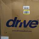 Drive Medical 11148-1 Folding Steel Bedside Commode Chair, Portable Toilet, Supports Individuals Weighing Up To 350 Lbs, with 7.5 Qt. Bucket and 13.5 Inch Seat, Grey
