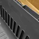 SportPet Airline Compliant MEDIUM 26.5" Travel Dog Kennel-Durable Plastic Airline Pet Carrier w/ Removable Wheels & Food Bowls, Collapsible Indoor/Outdoor Dog Kennel, Dogs up to 23"L & 15"H-Dark Gray