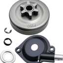 3/8" 6T Sprocket Clutch Drum Kit Fit for Poulan Pro P3314 P3416 P3816 PP4218A P3516PR PP3516AVX P4018WT PP4218AVX 4218AVX, Chainsaw Maintenance Replace 501628301 530057905