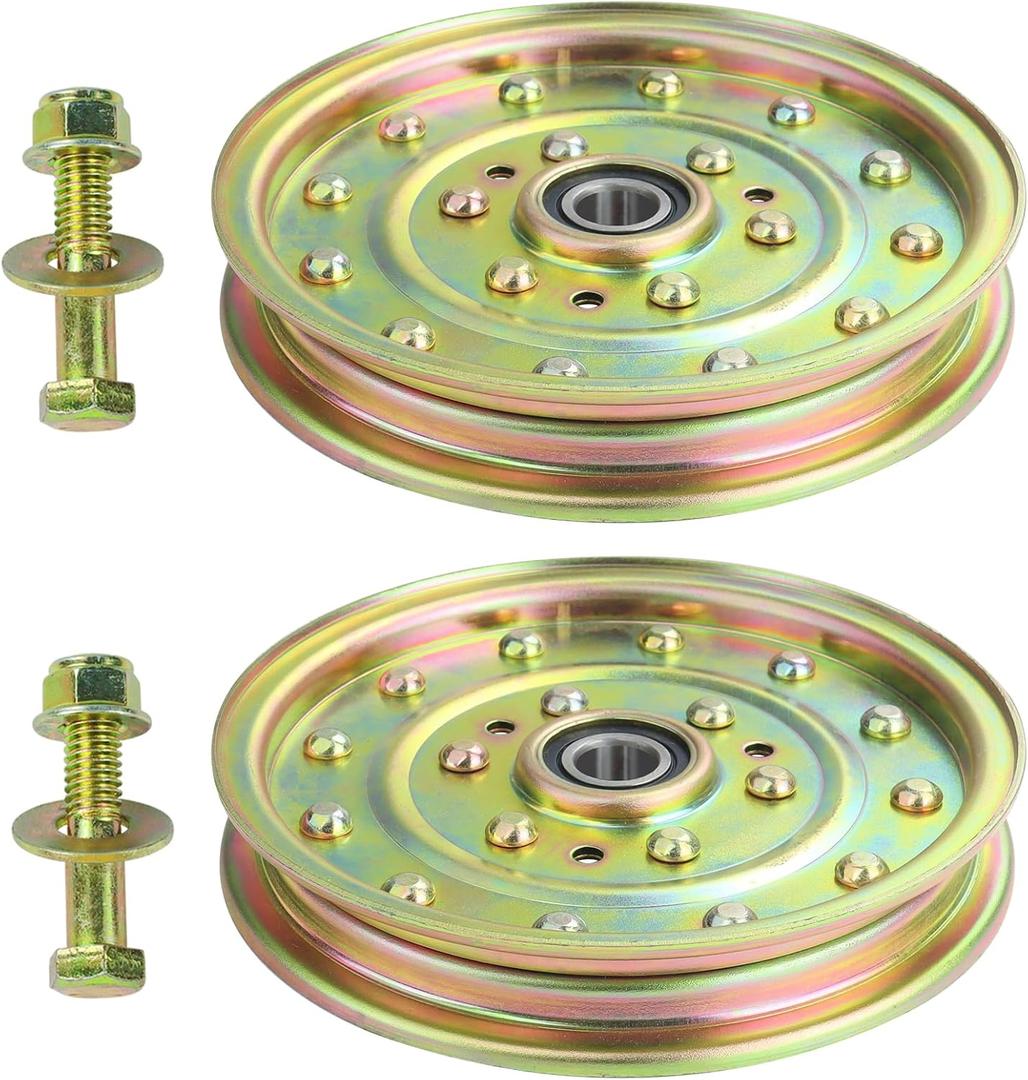 2 Pack 1-633109 Idler Pulley for eXmark 60" eXmark Lazer Z 60" Deck | Replaces eXmark 126-7685 Idler Pulley eXmark 116-4667 Toro 132-9424 Husqvarna 539102610 for Toro Z400 Z500 Z Master 60" Decks