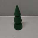 Christmas Decorations - Velvet Ceramic Christmas Trees - Modern Cone Indoor Christmas Decoration Centerpieces for Table Mantel and Living Room Home Decor (Green)