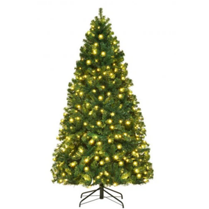 7 Ft PVC Artificial Christmas Tree with LED Lights