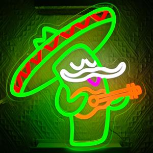 CINCO DE MAYO HAT NEON SIGN MEXICAN LED NEON LIGHTS FOR WALL DECORATION, CINCO DE MAYO NEON LIGHTS, CINCO DE MAYO PARTY DECORATION FOR BEDROOMS, GAME ROOMS, CHILDREN'S ROOMS, FAMILY BARS, PARTY SHOPS, GIFTS
