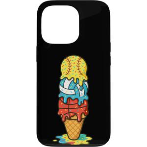 Softball Volleyball Basketball Ice Cream Summer Game Day Case for iPhone 13 Pro