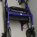 Drive Medical Hugo Elite Rollator Walker with Seat, Backrest and Basket, Blue