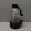 AQUAFIT 1 Gallon Water Bottle with Time Marker - Straw & Chug Lid - BPA Free Gym Water Bottle with Straw - Big Gallon Jug (Midnight Black, 128 oz - 2in1 Lid)