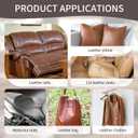 BSZHTECH Leather Repair Tape Self-Adhesive Leather Repair Patch for Couch Furniture Sofas Car Seats Advanced PU Vinyl Leather Repair Kit (Dark Brown, 35.4X79 inch)