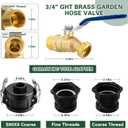 IBC Tote Adapter, 2" Cam Lock for 275-330 Gallon IBC Tote Tank with 2packs Groove Fittings, IBC Tote to Garden Hose Adapter with Brass Hose Faucet (3/4" Male NPT Inlet 3/4" Male GHT Threaded)