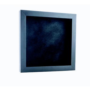 20x20 Shadow Box Frame Black Wood | with a 3/4" Usable Display Depth | Includes a Black Real Suede Texture Acid-Free Backing Board, UV Resistant Acrylic, and Hanging Hardware