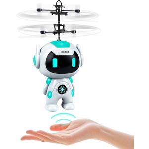 Flying Robot Toys for Kids, Flying Ball Hand Operated Drones with LED Light Indoor Rechargeable Mini Drone Helicopter Easter Gifts for Boys Girls Age 6-8 9 10 11 12+ Years Old