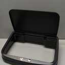 Ninestars Automatic Touchless Infrared Motion Sensor Trash Can, 13 Gal 50L, Stainless Steel Base (Rectangular, Black Lid), Black Trim