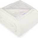 Waterproof Dog Blanket for Large Dogs - Reversible Washable Pet Blanket, Soft Sherpa Fleece Furniture Protector, Cat Throw Bed Couch, Cream,50"x60"