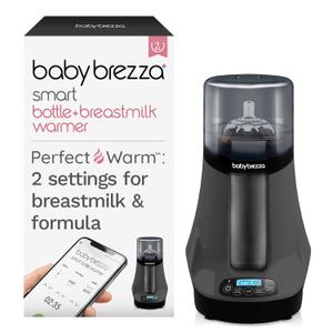 Baby Brezza Smart Baby Bottle Warmer, Breastmilk Warmer + Defroster + Baby Food Warmer - Universal Fit for All Baby Bottle Sizes and Types, Breastmilk Bags + Food Jars - Bluetooth Control, Charcoal