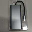 OPXYL 11-in-1 USB C Hub Multiport Adapter, USB C Docking Station with 4K HDMI, VGA 1080P, 100W PD, Ethernet, SD/TF, Audio, USB 3.0 Port, Laptop Dock for MacBook Pro/Air, iPad, Windows (Grey)