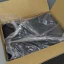 IBUYKE U-Shaped PU Vanity Stool, Square Makeup Chair with X-Leg, Ottoman Seat Footrest Stool, Multi-Use as Small Side Table, for Bedroom, Living Room, Black WBD019B