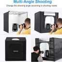 Photo Studio Light Box, 32"x32" Professional Dimmable Shooting Tent Kit with 210 LEDs Lights & 4 Color Backgrounds for Product Photography
