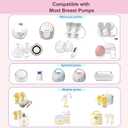3 x Flange Inserts 15mm 2PC,Compatible with Momcozy S12 Pro/S9 Pro/S12/S9 Wearable Breastpump Cup,Suitable for Medela/Spectra/Elvie/Willow/TSRETE 24mm Shields/Flanges,Reduce 24mm Tunnel Down to 15mm,2pcs