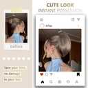 10 Inch Short Ponytail Extension - Soft Straight Pony Tails Hair Extensions, Claw Clip Ponytail Extension, Natural Short Synthetic Hair Pieces for Women (Color: Light Ash Brown Mixed White)