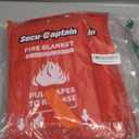 SecuCaptain Emergency Fire Blanket for Home and Kitchen - 4 Pack 40"x40" Flame Suppression Fiberglass Fire Blankets for House Camping Car Office Warehouse Survival Safety