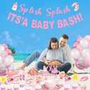Splish Splash Baby Shower Decorations,Pink Beach Party Decorations,Splish Splash Its a Baby Bash Banner,Pink White Ballloon for Kids Baby Shower Decorations Summer Swimming HawaiianTropical Supplies