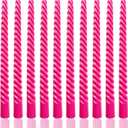 10 Inch Hot Pink Taper Candle Set, 10 Pack Unscented Dripless Valentine Taper Candles Candlesticks for Dinner Parties Wedding Home Decoration Picnic