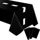 Irenare 3 Sheets Car Birthday Party Supplies Racing Party Decorations Road Tablecloth Racetrack Table Runner Table Covers for Car Theme Birthday, 54 x 108 Inch, Black