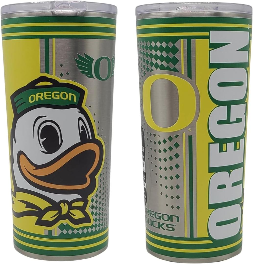 NCAA Hero Digital Stainless Steel Vacuum Insulated 20oz Ultra Travel Tumbler (Oregon Ducks)