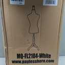 Mannequin Dress Form Female Dress Model Torso Display Mannequin Body 50-63 Inch Height Adjustable Tripod Stand (White, 50-63 Inches)