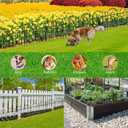 45ft X 13in Animal Barrier Fence, 32 Panels No Dig Fence for Dogs Rabbit, Anti Digging Defense Barrier Garden Edging Border, Rustproof Metal Arched Decorative Garden Fencing for Outdoor, Yard, Lawn