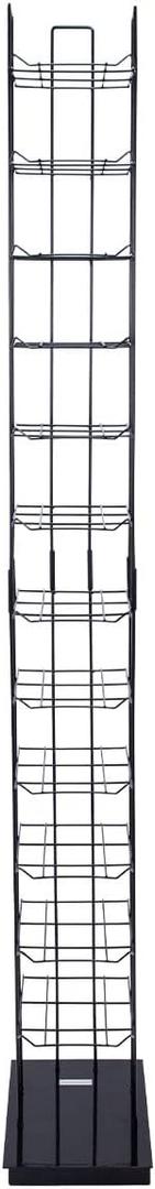 SSWBasics Black Floor Standing Ball Cap Rack and Hat Display Rack - Retail Hat Organizer Stand - 78" H x 10" W x 15D - Holds Up to 72 Caps Vertically