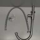 Brushed Nickel Cold Water Faucet Only,SUS304 Stainless Steel Cold Water Kitchen Faucet Single Handle Single Hole Cold Water Faucet for Kitchen,Outdoor, Garden and Bar with Hose and Longer Thread Pipe