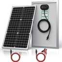 SUNER POWER 24V 30W Solar Battery Charger Maintainer, Built-in Ultra Smart MPPT Charge Controller, Waterproof 30 Watt Solar Panel Trickle Charging Kit for 24Volt AGM, Lead-Acid, Lifepo4 Battery