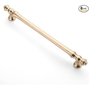 Asidrama 6 Pack 12.6 Inch (320mm) Brushed Brass Kitchen Cabinet Handles, Cabinet Pulls, Kitchen Cabinet Hardware for Cupboard Drawer Pulls