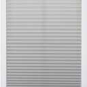 DEZ FURNISHINGS Cordless 1" Light Filtering Pleated Shade, Fabric, 30" W x 48" H, Silver Gray
