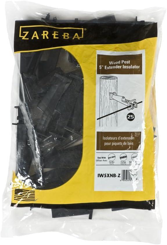 Zareba IW5XNB-Z Nail-on 5-Inch Extender Insulator, 25 per Bag,Black