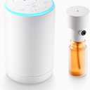 Waterless Diffuser Cordless Car Diffuser for Essential Oil Aroma Mist Diffusers Large Room Portable USB Travel Oil Diffuser for Hotel Home Long Run - White