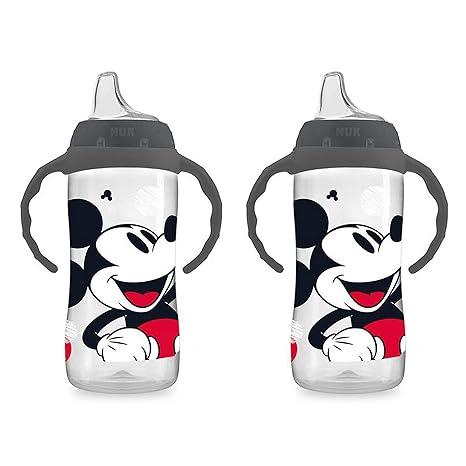 NUK Mickey Mouse Large Learner Cup 10oz 2pk – BPA Free, Spill Proof Sippy Cup No One Lid