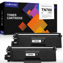 TN760 TN760 2 Pack Compatible with Brother Toner tn730/tn760 Replacement for tn760 Toner for Brother Printer MFCL2710DW MFCL2750DW DCPL2550DW HLL2370DW Printer