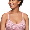 Warner's Women's Cloud 9 Super Soft Wireless Lift Convertible Comfort Bra Rn1041a (X-Large, Lilac Petals Print)