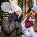 fauson Winter Gloves - 4 Pairs Winter Gloves Women Men Cold Weather Valentines Day Gifts for Her Womens Gloves