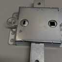 Garage Door Lock Kit Universal L-Handle Lock with Inside Side Latch Keys Garage Door Repair Parts Replacement Hardware Kit for Home Improvement