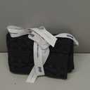 PHF 100% Cotton Waffle Pillow Shams Standard Size, 2 Pack 20" x 26" Soft Skin-Friendly Pillowcases, No Filling, Aesthetic Woven and Breathable Waffle Weave Pillow Case Covers for Bed, Black